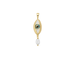 Anna+Nina Vedhæng - Teardrop Necklace Charm, Gold plated